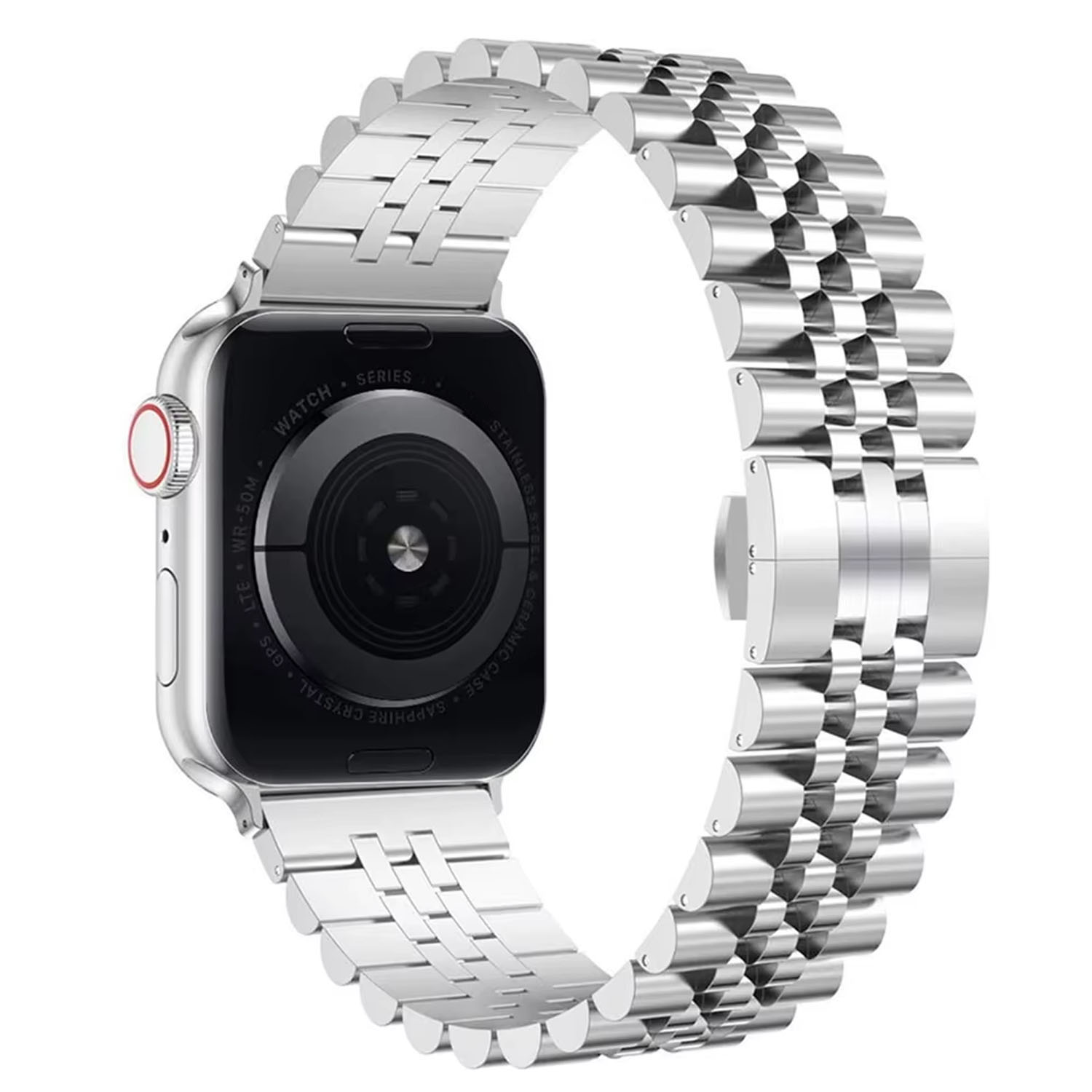 Forzacase%20Apple%20Watch%2038%20/%2040%20/%2041%20%20ile%20uyumlu%20Rolex%20Tasarım%20Metal%20Kordon%20Kayış%20-%20FC879