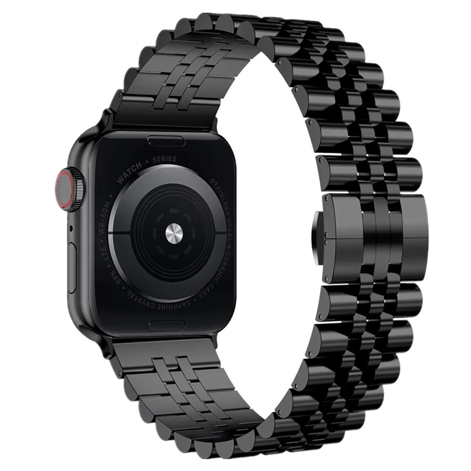 Forzacase%20Apple%20Watch%208%2041mm%20ile%20uyumlu%20Rolex%20Tasarım%20Metal%20Kordon%20Kayış%20-%20FC879