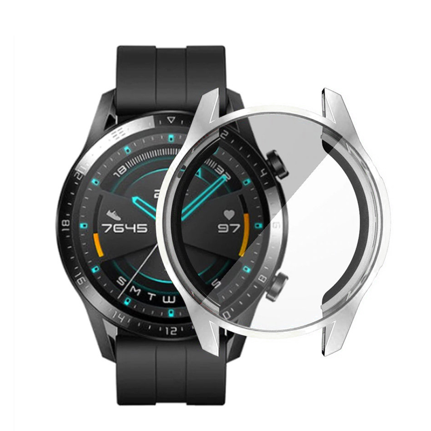 Forzacase%20Huawei%20Watch%20GT%202%2046mm%20ile%20uyumlu%20Önü%20Kapalı%20Ekran%20Korumalı%20Silikon%20Kılıf%20-%20FC010