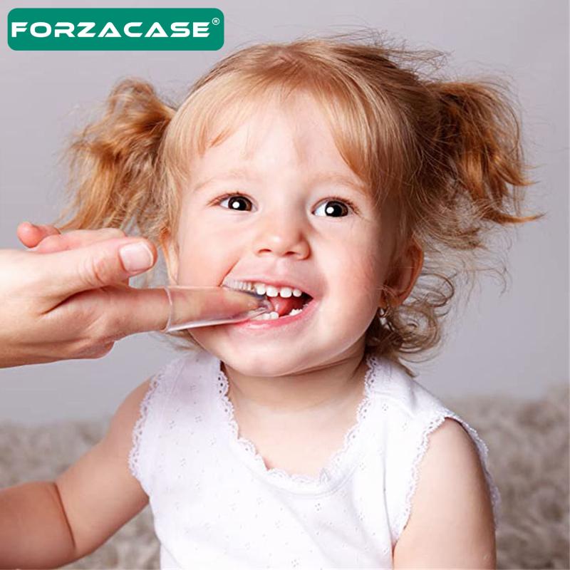 Forzacase%20Çocuk%20ve%20Bebek%20Diş%20Fırçası%20Damak%20Kaşıma%20Silikon%20Parmak%20Fırça%20-%20FC034