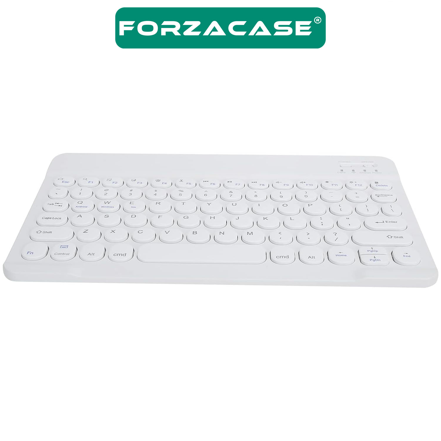 Forzacase%20Tablet%20ve%20Telefonlar%20için%20Şarjlı%20Yuvarlak%20Tuşlu%20Bluetooth%20Kablosuz%20Klavye%20-%20FC756