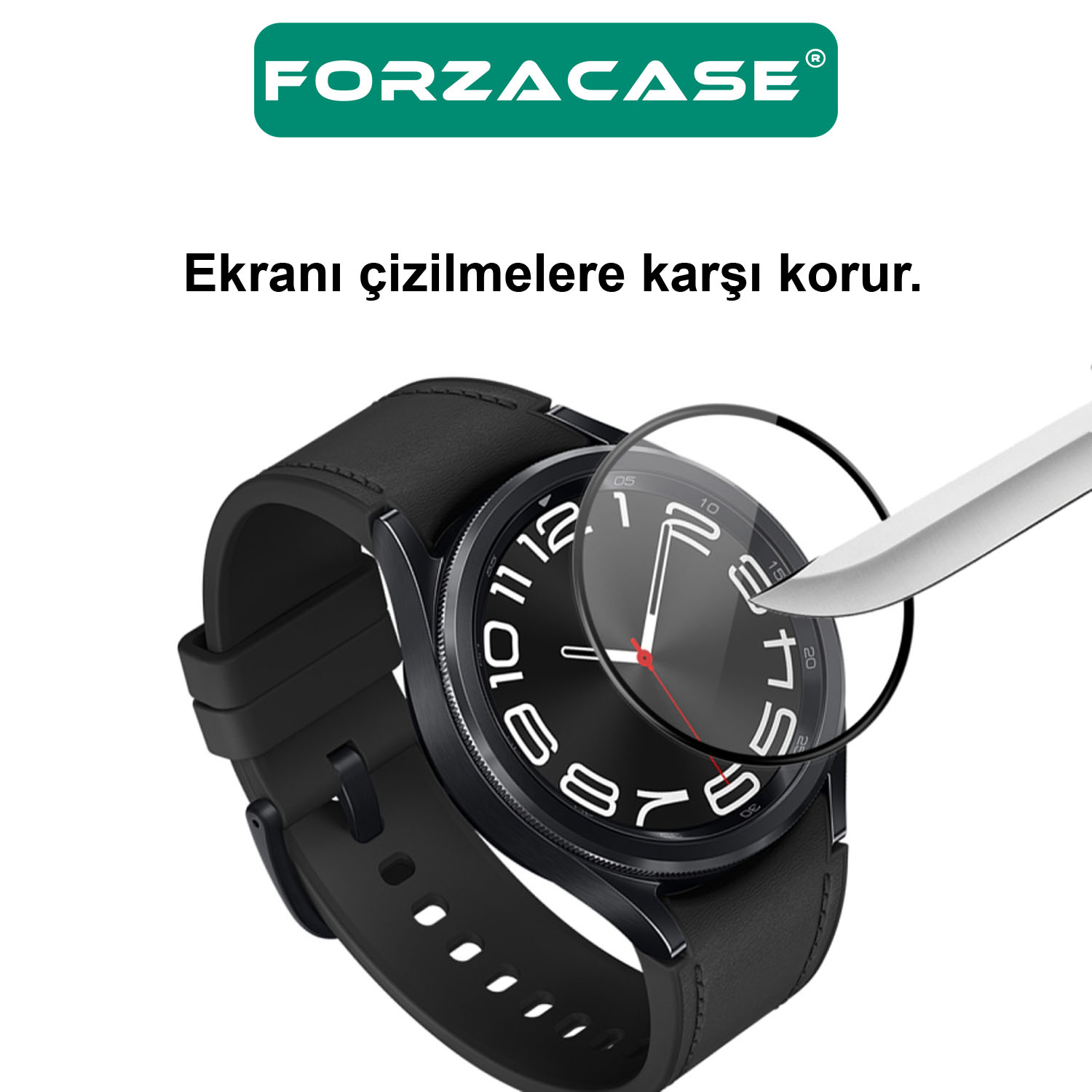 Forzacase%20Samsung%20Galaxy%20Watch%206%2040mm%20ile%20uyumlu%20Silikon%20Kordon%20Kayış%20+%20Ekran%20Koruma%20Filmi%20-%20FC163