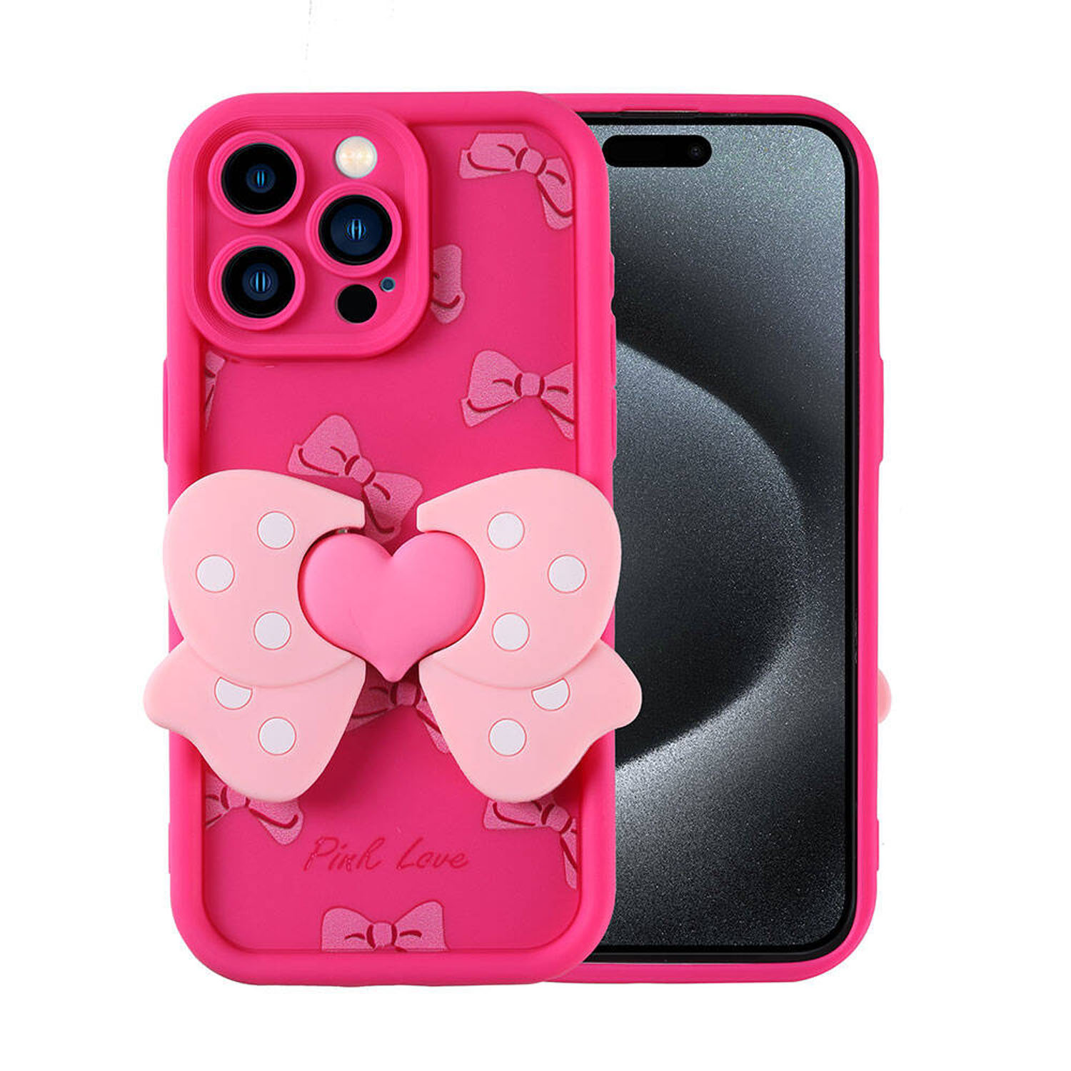 Forzacase%20iPhone%2014%20Pro%20ile%20uyumlu%20Butterfly%20Serisi%203D%20Kelebek%20Figür%20Tasarımlı%20Silikon%20Kılıf