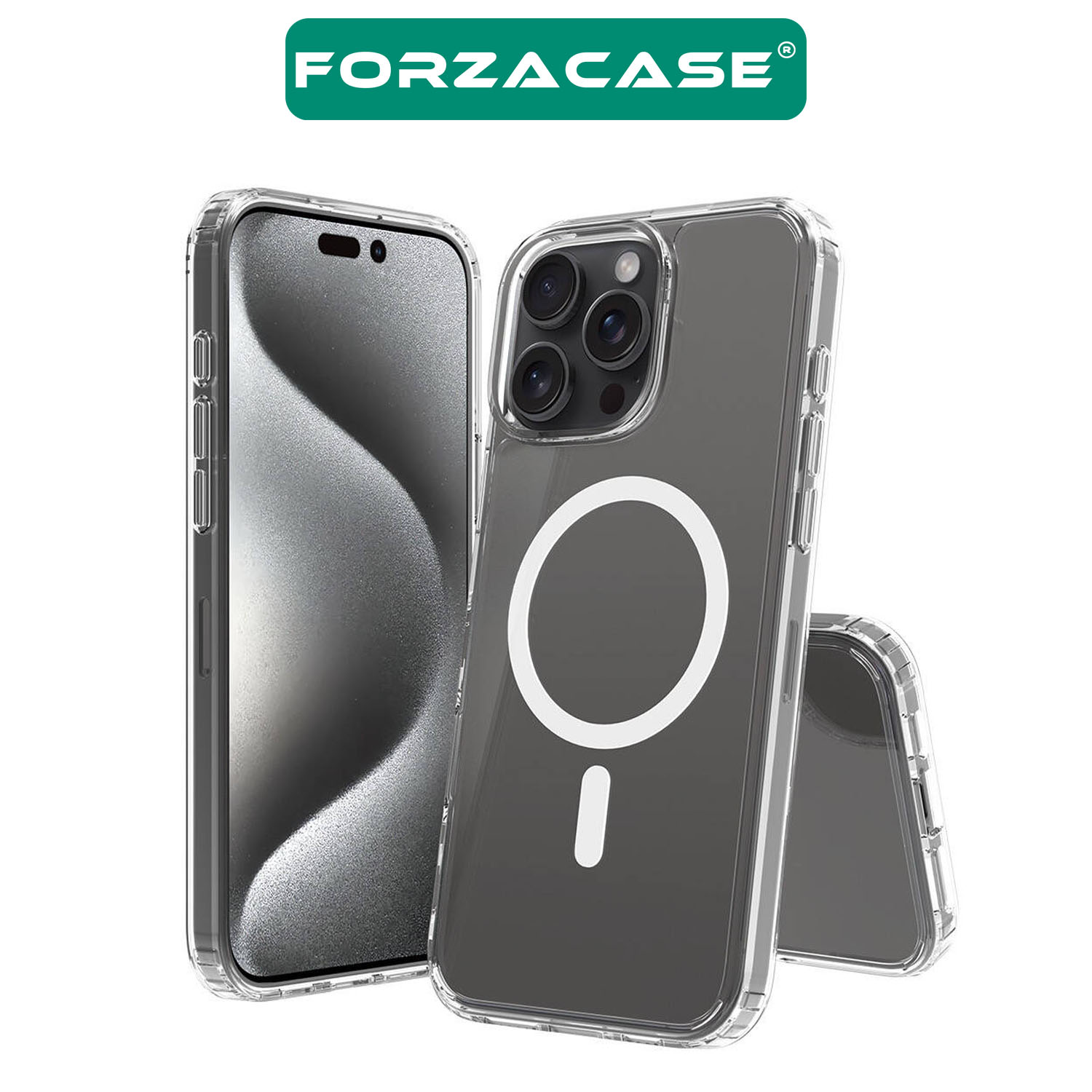 Forzacase%20iPhone%2016%20Pro%20Max%20ile%20uyumlu%20ClearMag%20Serisi%20Magsafe%20Şarj%20Özellikli%20Şeffaf%20Sert%20PC%20Kılıf