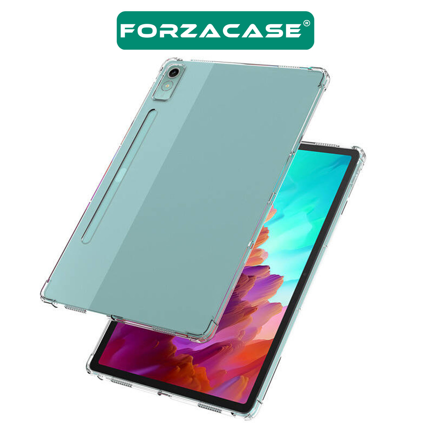 Forzacase%20Lenovo%20Tab%20P12%2012.7%20inch%20ile%20uyumlu%20Anti%20Shock%20Silikon%20Kılıf%20Şeffaf%20-%20FC014