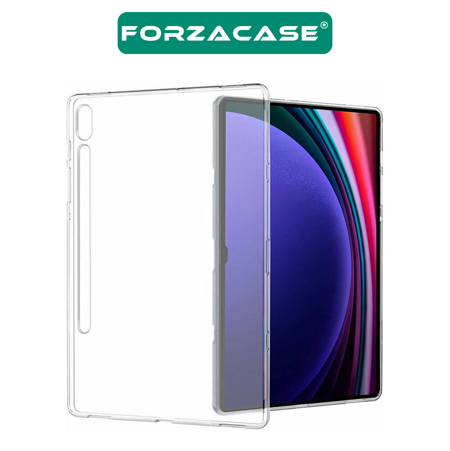 Forzacase%20Samsung%20Galaxy%20Tab%20S9%20FE%20Plus%2012.4%20inch%20X610%20ile%20uyumlu%20Silikon%20Kılıf%20Buzlu%20Şeffaf%20-%20FC013