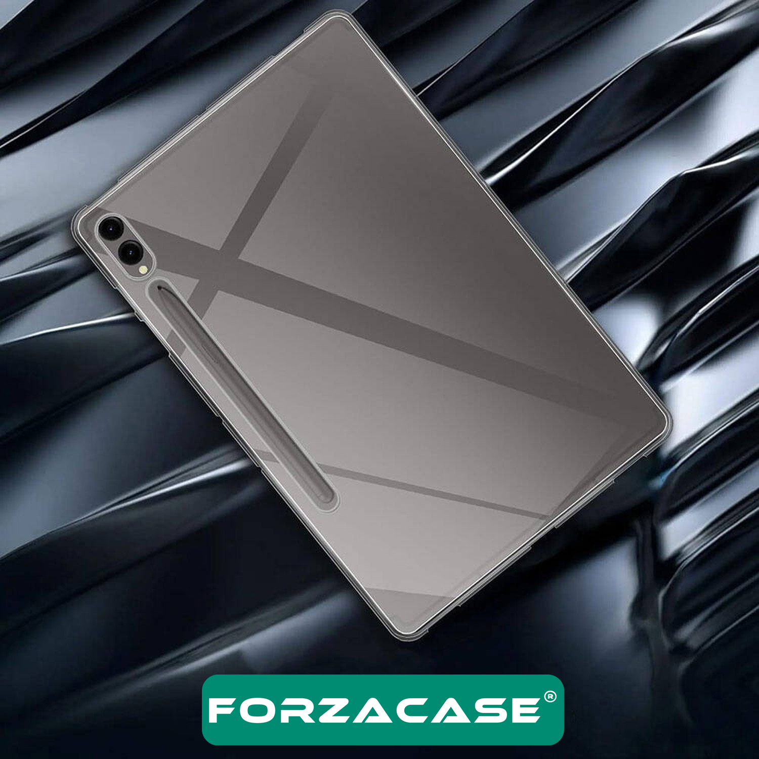 Forzacase%20Samsung%20Galaxy%20Tab%20S10%20Plus%20için%20Silikon%20Kılıf%20+%20Temperli%20Cam%20Ekran%20Koruyucu%20-%20FC013