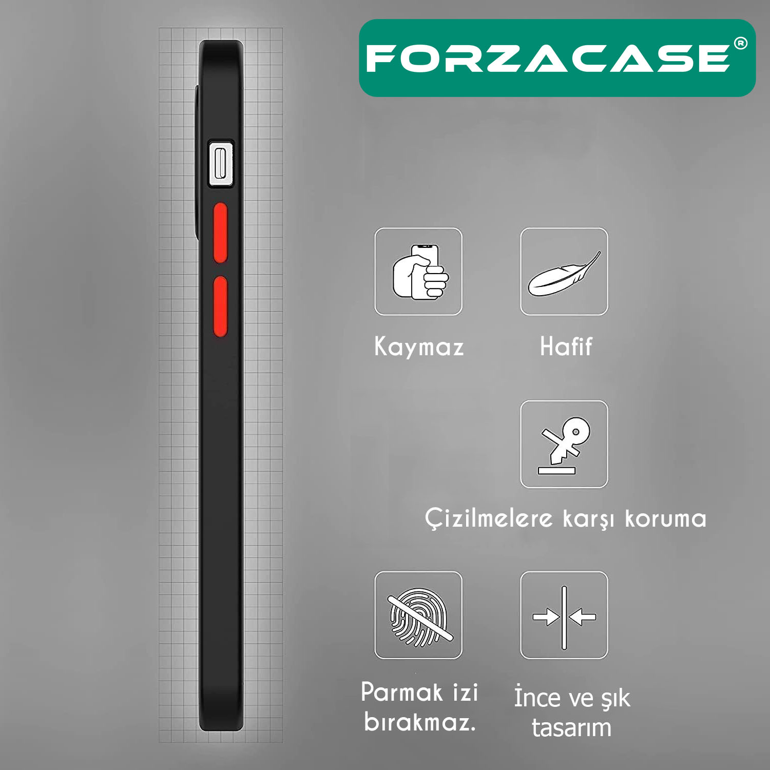 Forzacase%20Realme%20C65%204G%20ile%20uyumlu%20Shell%20Serisi%20Darbeye%20Dayanıklı%20Yarı%20Esnek%20Plastik%20Kılıf