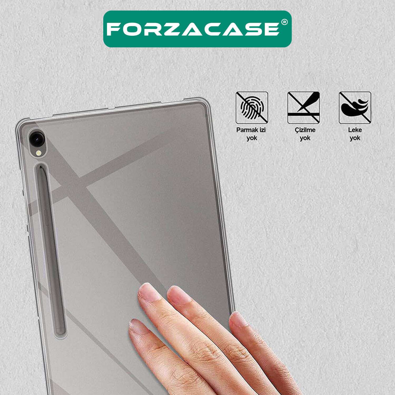 Forzacase%20Samsung%20Galaxy%20Tab%20S9%20FE%2010.9’’%20X510%20Silikon%20Kılıf%20+%20Nano%20Esnek%20Ekran%20Koruyucu%20Film%20-%20FC013