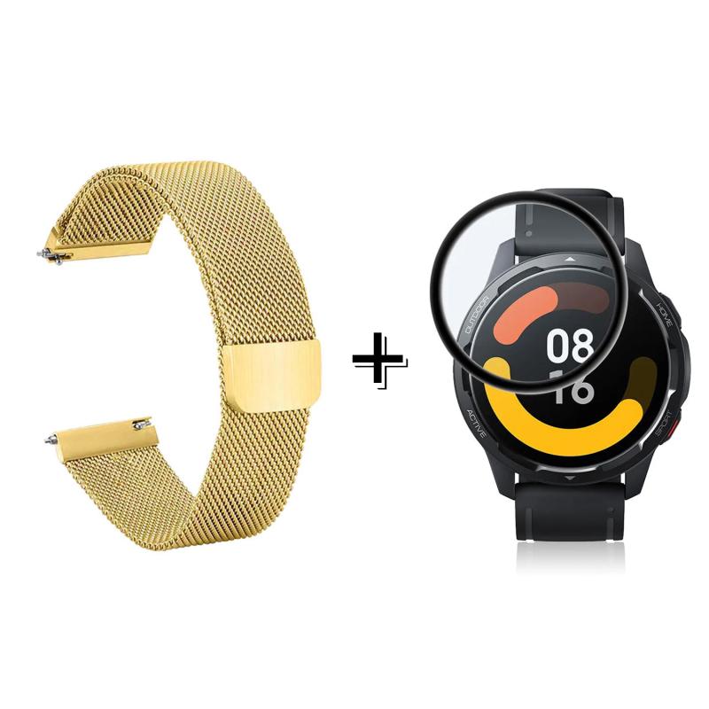 Forzacase%20Xiaomi%20Watch%20S1%20Active%20için%20Metal%20Mıknatıslı%20Kordon%20Kayış%20+%20Ekran%20Koruma%20Filmi%20-%20FC096