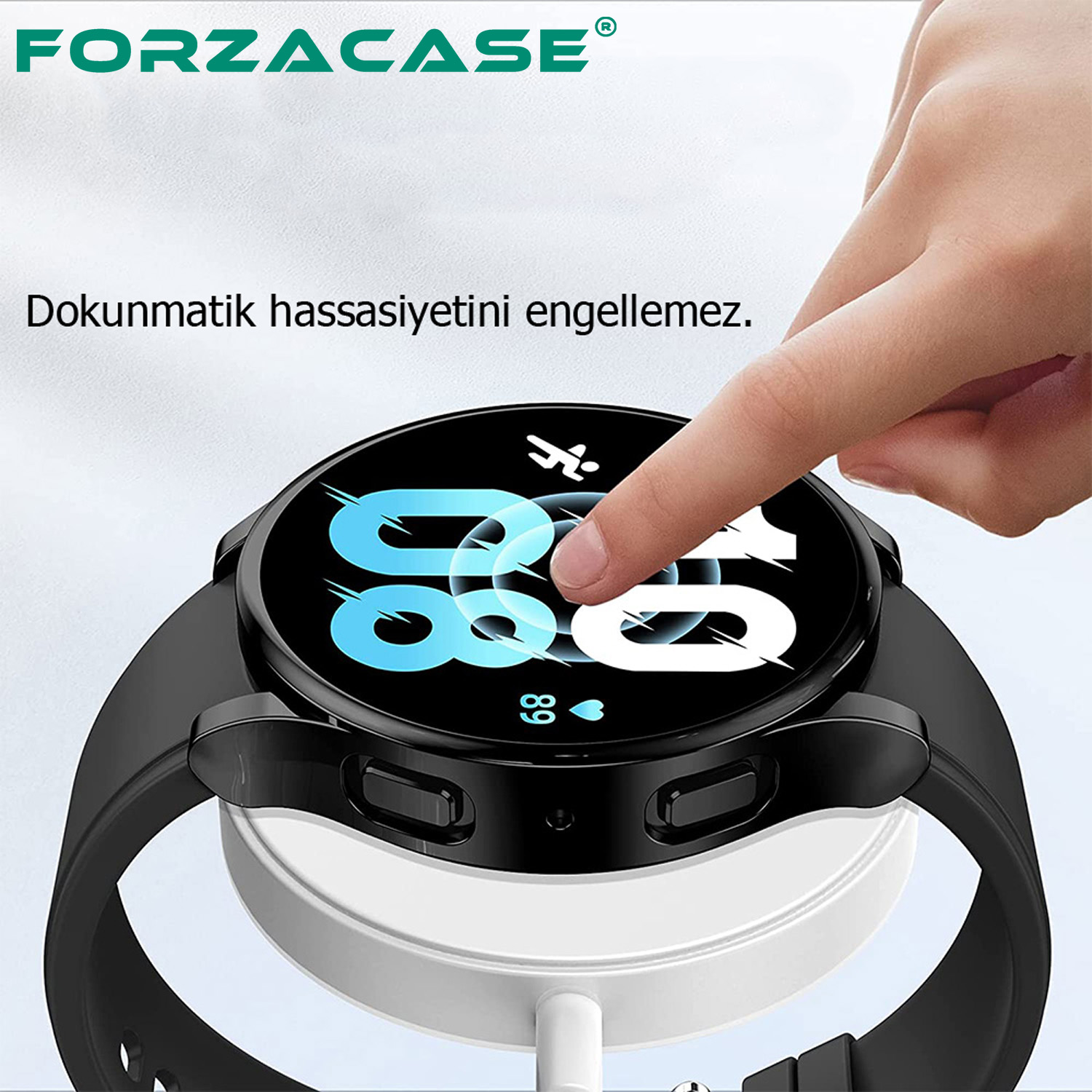 Forzacase%20Samsung%20Galaxy%20Watch6%2040mm%20Önü%20Kapalı%20Ekran%20Korumalı%20Silikon%20Kılıf%20-%20FC010