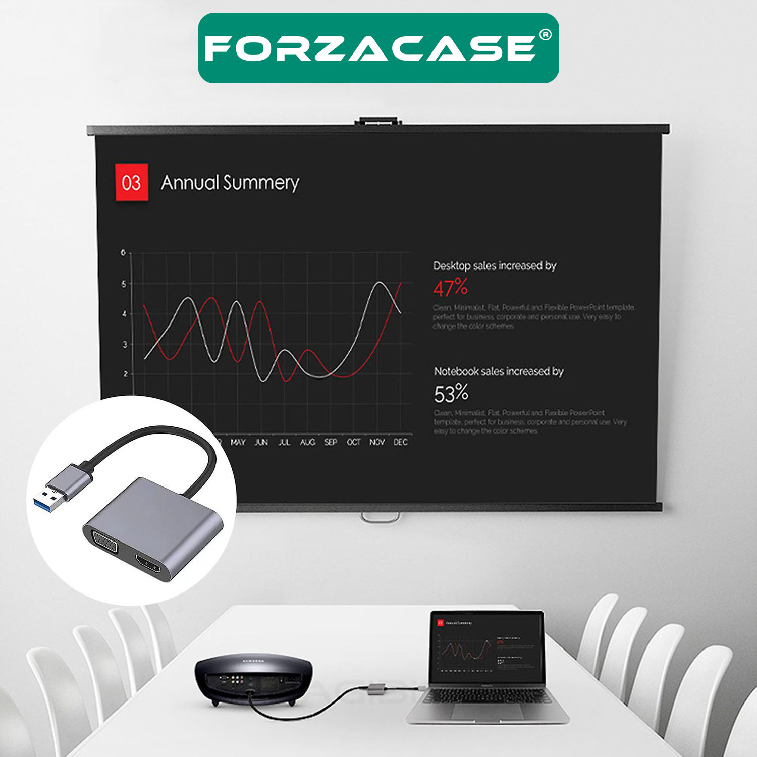 Forzacase%202in1%20USB%20TO%20HDMI%20VGA%20Adaptör%201080P%20Görüntü%20Aktarıcı%20Kablo%20Adaptör%20-%20FC452