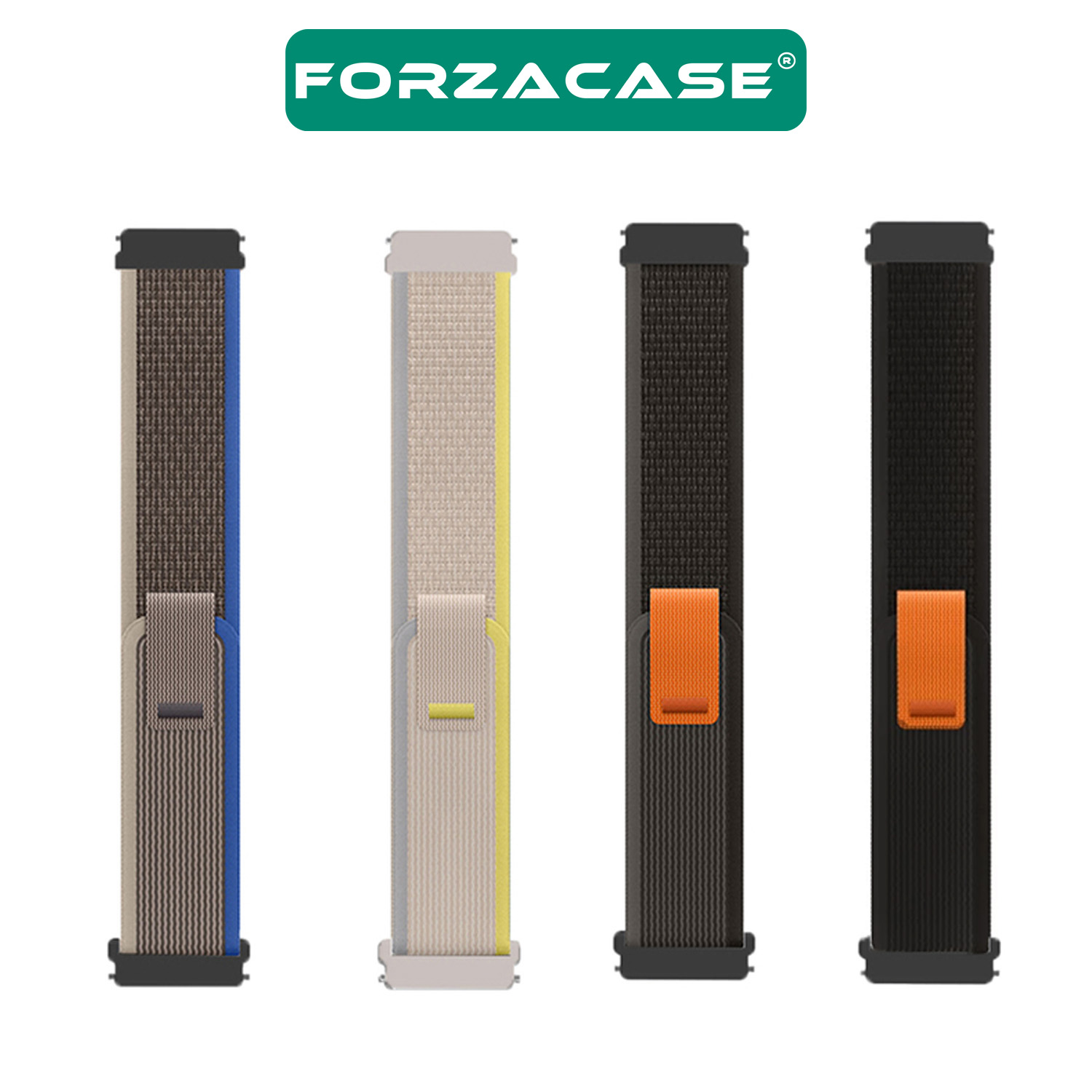 Forzacase%20Amazfit%20GTS%204%20Mini%20ile%20uyumlu%20Cırtlı%20Hasır%20Kumaş%20Kordon%20Kayış%20-%20FC604