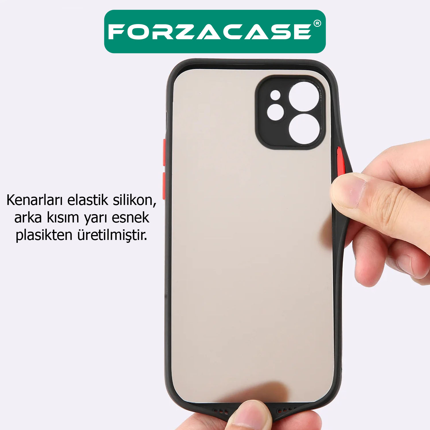 Forzacase%20Xiaomi%20Redmi%2013%204G%20ile%20uyumlu%20Shell%20Serisi%20Darbeye%20Dayanıklı%20Yarı%20Esnek%20Plastik%20Kılıf