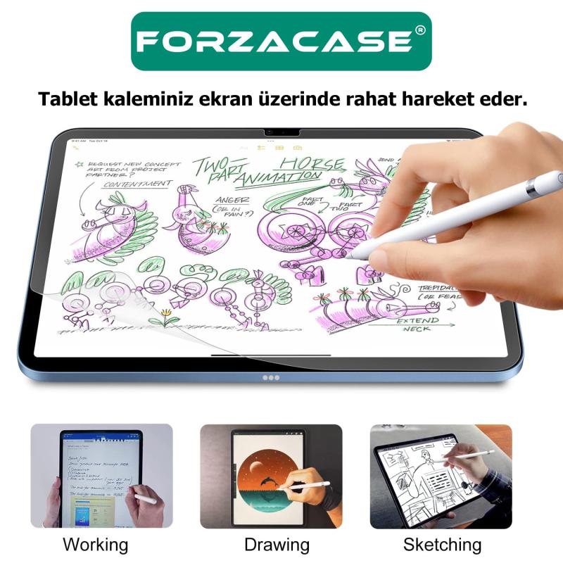 Forzacase%20Samsung%20Galaxy%20Tab%20S10%20Plus%20X820%20Paper%20Like%20Kağıt%20Hissi%20Mat%20Ekran%20Koruyucu%20Nano%20Film%20FC295