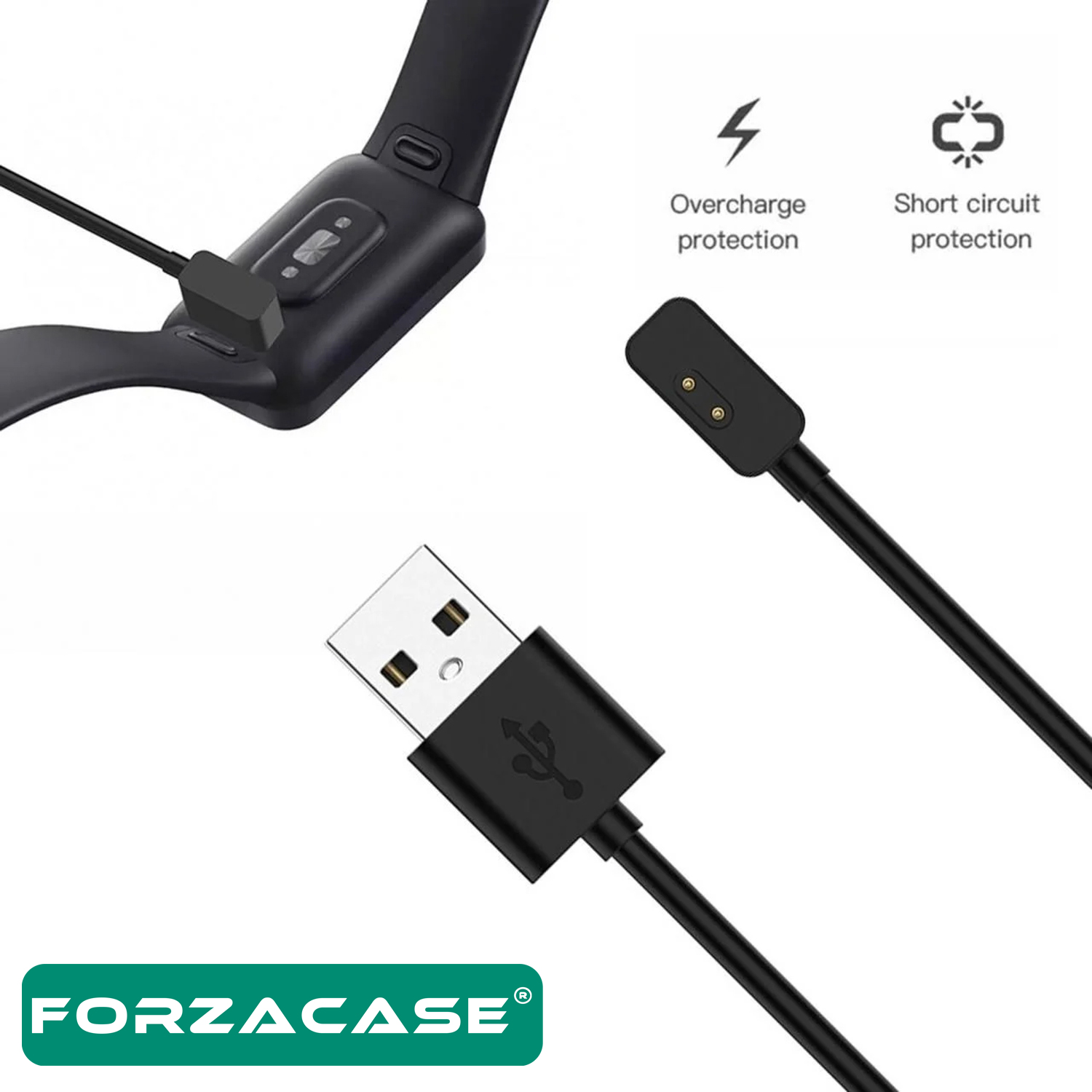 Forzacase%20Xiaomi%20Redmi%20Watch%203%20Active%20uyumlu%20USB%20Manyetik%20Şarj%20Kablosu%2055%20cm%20-%20FC017