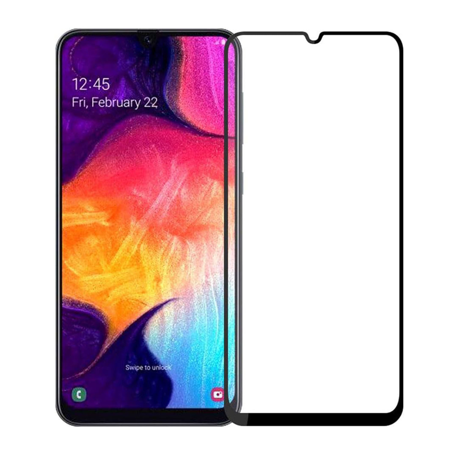 Forzacase%20Samsung%20Galaxy%20A10%20ile%20uyumlu%20Çerçeveli%20Tam%20Kaplayan%20Temperli%20Ekran%20Koruyucu%20-%20FC003