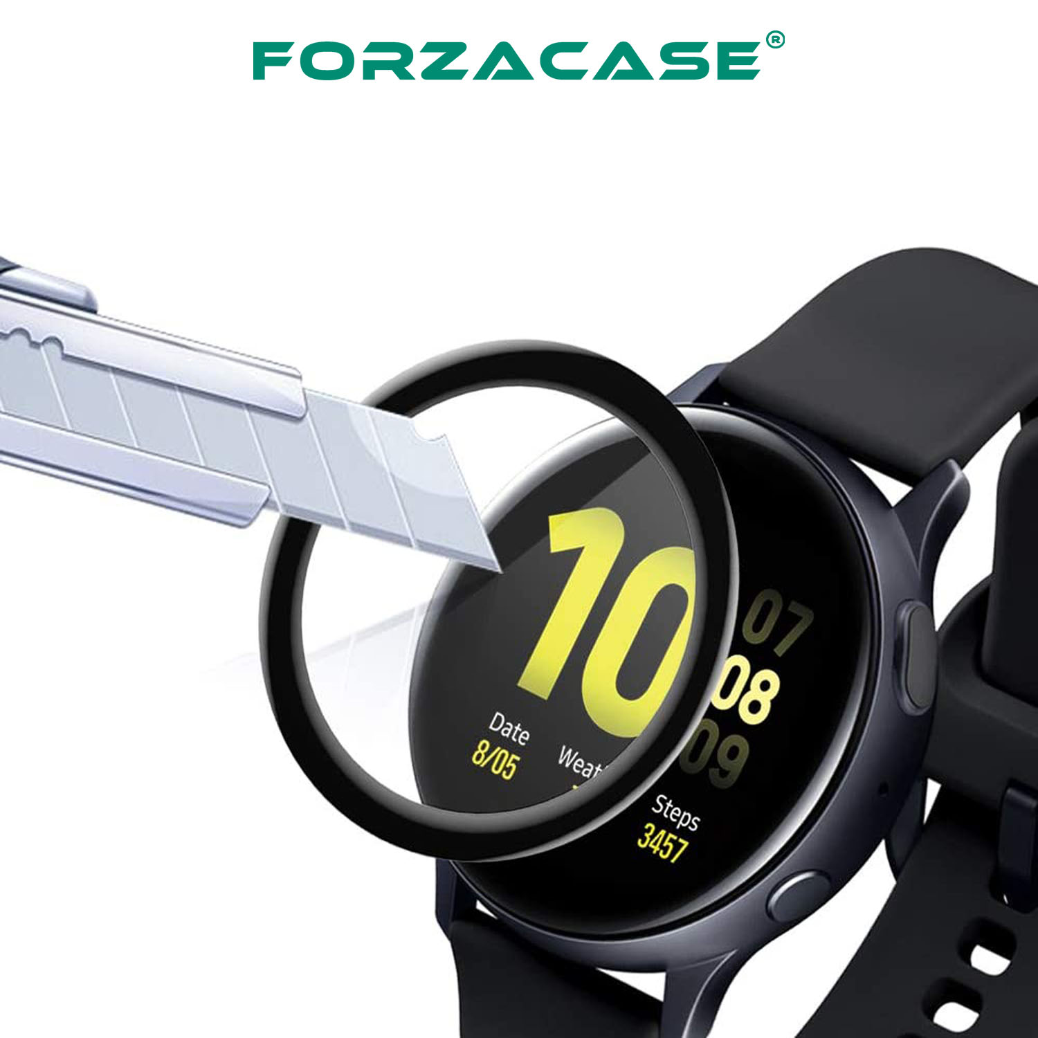 Forzacase%20Samsung%20Galaxy%20Watch%20Active%202%2044mm%20için%20Çerçeveli%20Tam%20Kaplayan%203D%20Pet%20Ekran%20Filmi%20-%20FC016