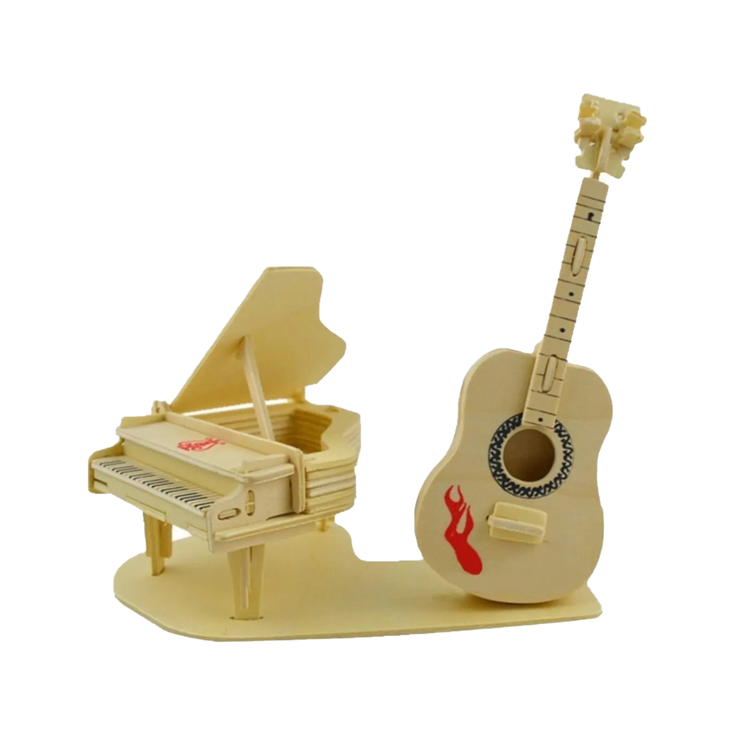 Forzacase%203%20Boyutlu%20Ahşap%20Mekanik%20Piano%20ve%20Gitar%203D%20Bulmaca%20Puzzle%20Yapboz%2050%20Parça%20-%20FC334