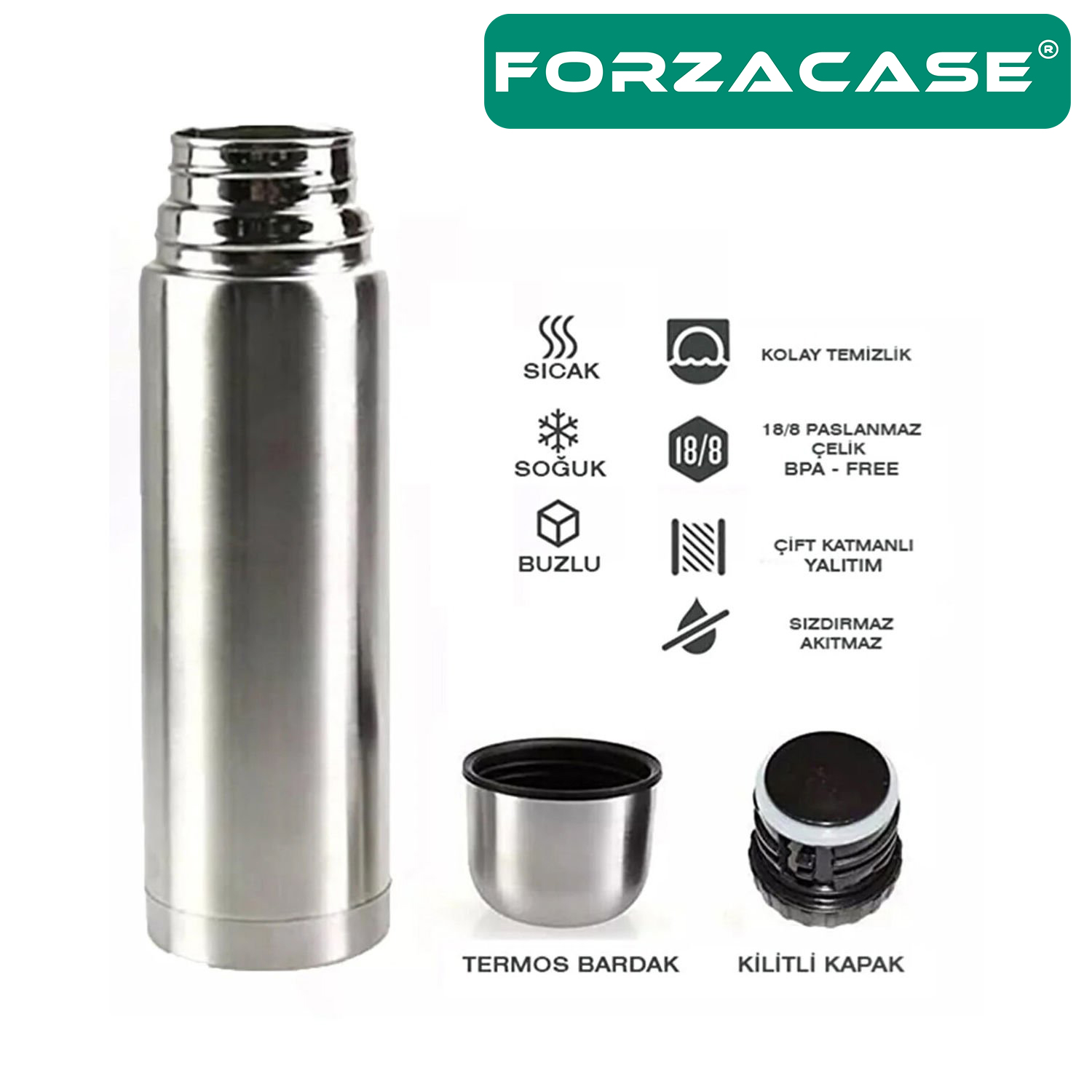 Forzacase%20Paslanmaz%20Çelik%20500%20ml%2012%20Saat%20Sıcak%20Soğuk%20Tutan%20Çay%20Kahve%20Su%20Termosu%20-%20FC044