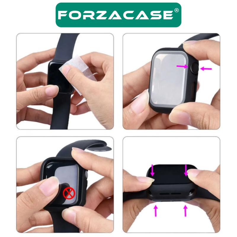 Forzacase%20Apple%20Watch%2010%2046mm%20Önü%20Kapalı%20Ekran%20Korumalı%20Sert%20Rubber%20Kılıf%20-%20FC015