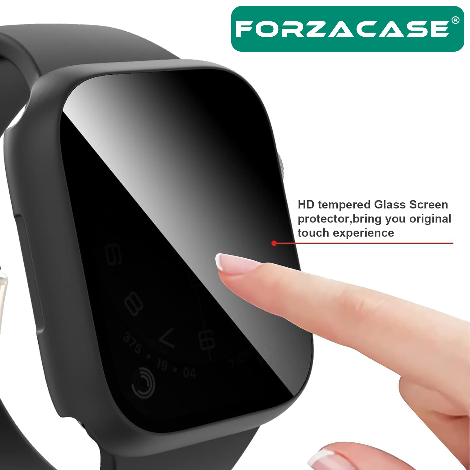 Forzacase%20Apple%20Watch%2041%20mm%20ile%20uyumlu%20Privacy%20Hayalet%20Ekran%20Korumalı%20Sert%20Rubber%20Kılıf%20-%20FC675