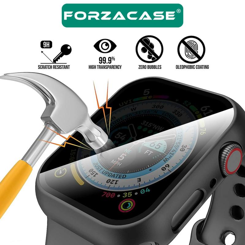 Forzacase%20Apple%20Watch%2045%20mm%20ile%20uyumlu%20Privacy%20Hayalet%20Ekran%20Korumalı%20Sert%20Rubber%20Kılıf%20-%20FC675