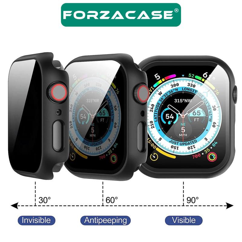 Forzacase%20Apple%20Watch%2044%20mm%20ile%20uyumlu%20Privacy%20Hayalet%20Ekran%20Korumalı%20Sert%20Rubber%20Kılıf%20-%20FC675