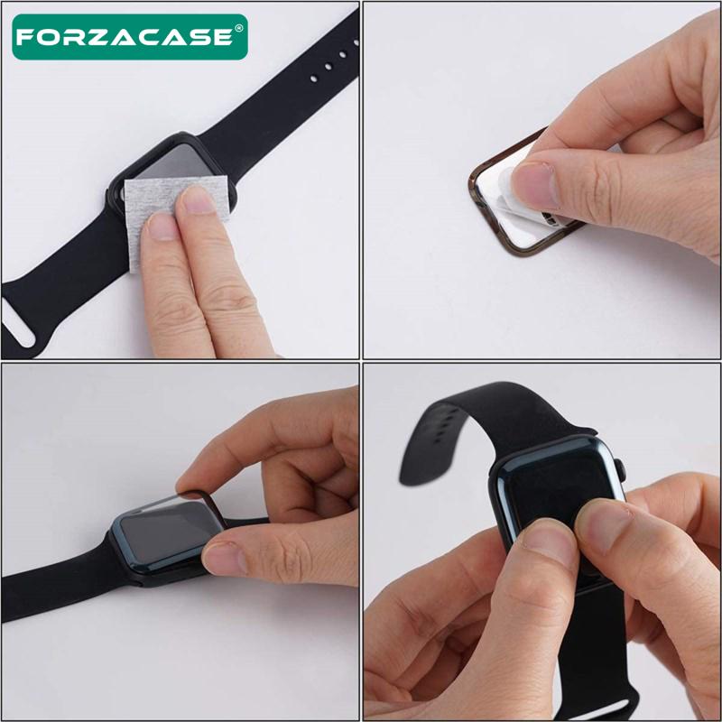 Forzacase%20Apple%20Watch%2041mm%20Saatler%20için%20Çerçeveli%20Tam%20Kaplayan%203D%20Pet%20Ekran%20Koruyucu%20Film%20-%20FC016