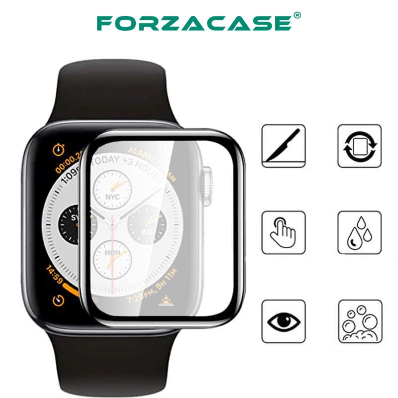 Forzacase%20Apple%20Watch%2044mm%20Saatler%20için%20Çerçeveli%20Tam%20Kaplayan%203D%20Pet%20Ekran%20Koruyucu%20Film%20-%20FC016