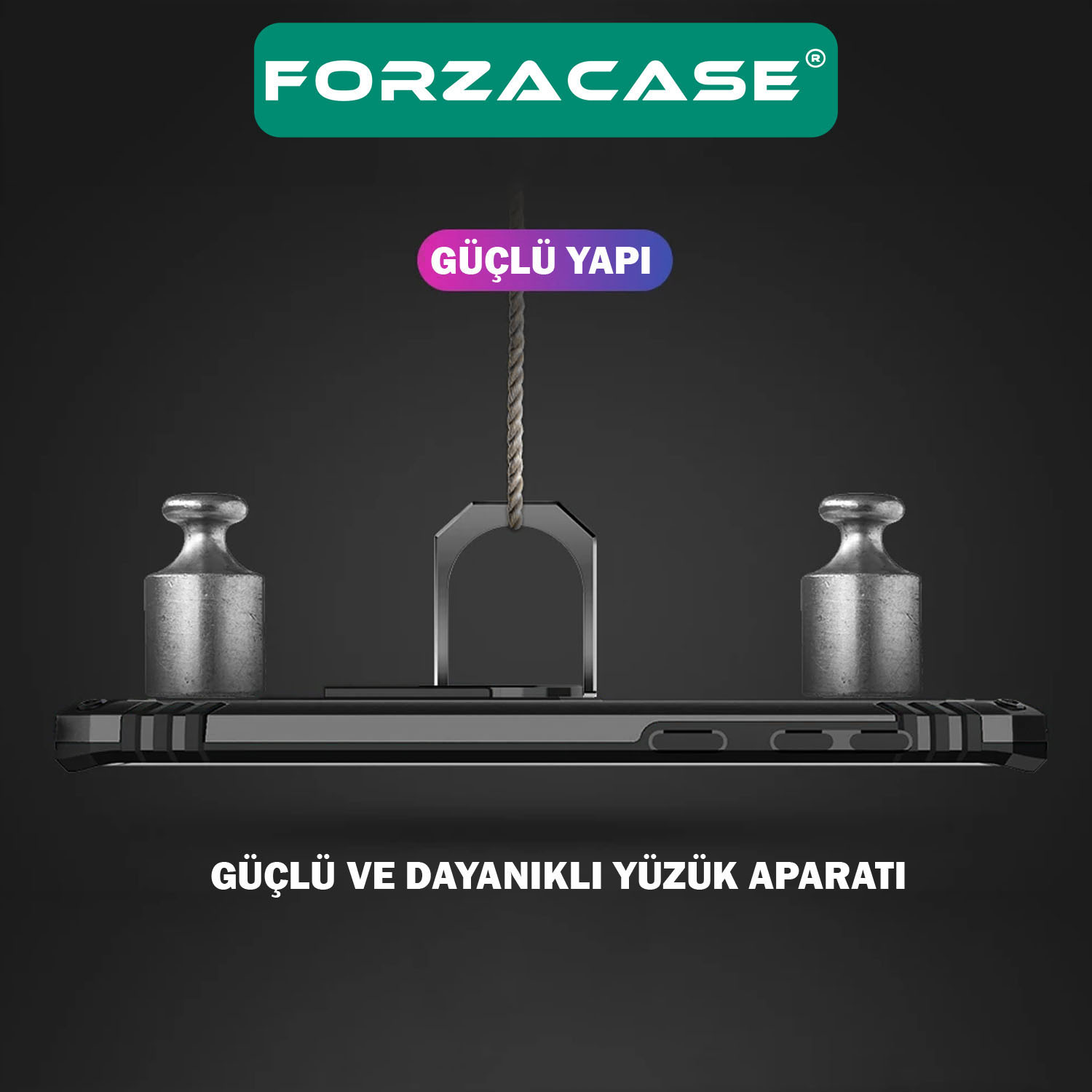 Forzacase%20Samsung%20Galaxy%20S23%20Plus%20ile%20uyumlu%20Ares%20Serisi%20Yüzük%20Standlı%20Armor%20Sert%20Plastik%20Kılıf