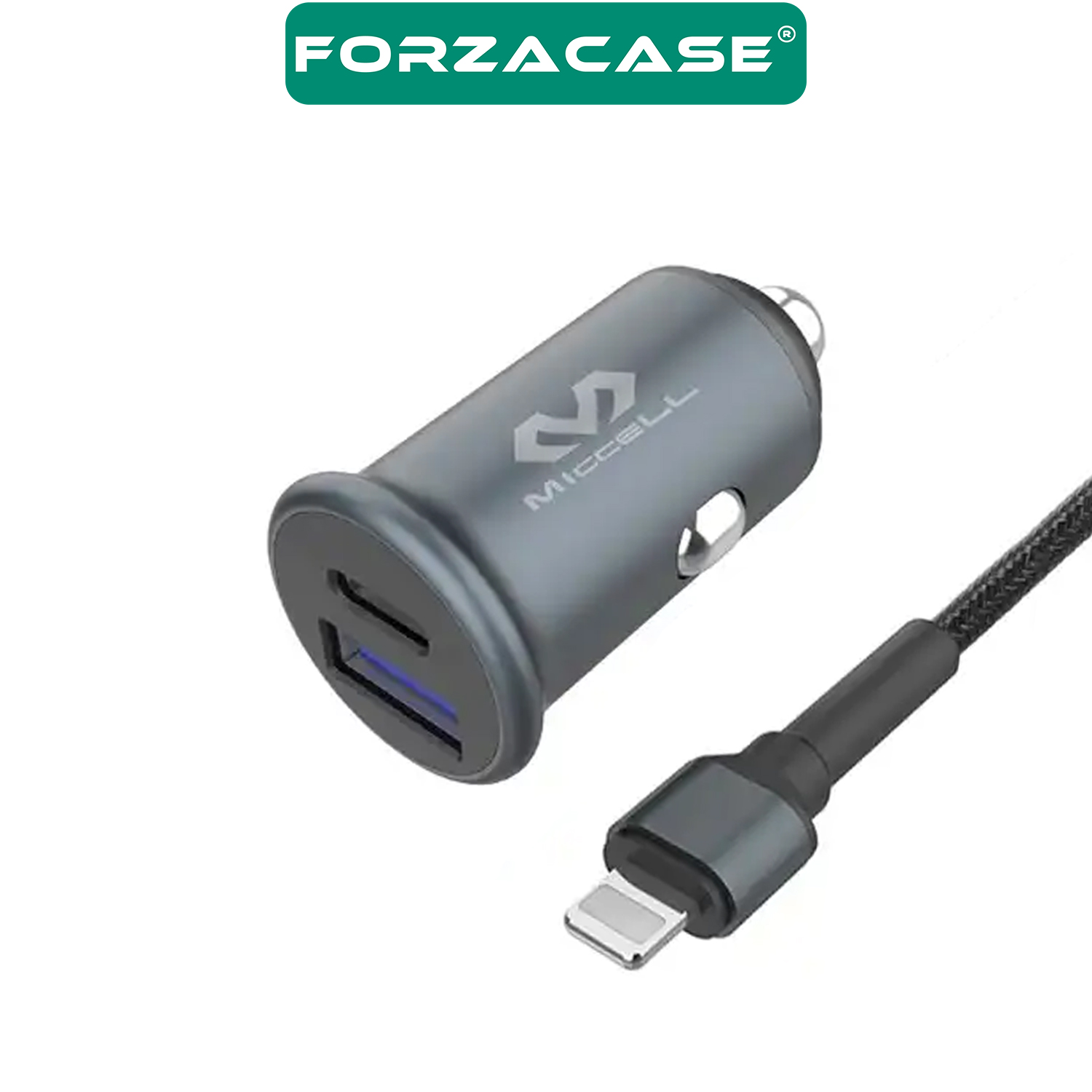 Forzacase%20Tüm%20Araç%20ve%20Telefonlara%20Uyumlu%20Araç%20Çakmaklık%20Lightning%20Kablolu%20Hızlı%20Şarj%20Aleti%20PD20W%20-%20FC206