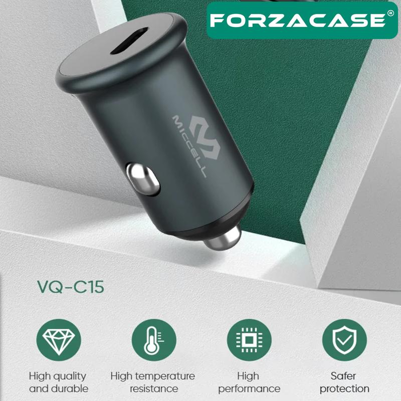 Forzacase%20Tüm%20Araç%20ve%20Telefonlara%20Uyumlu%20Araç%20Çakmaklık%20Lightning%20Kablolu%20Hızlı%20Şarj%20Aleti%20PD20W%20-%20FC206