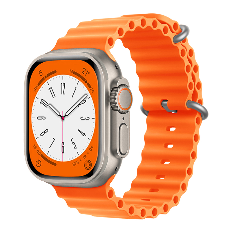 Forzacase%20Apple%20Watch%20Serisi%2042-44-45-49%20mm%20için%20Oluklu%20Silikon%20Kordon%20Kayış%20-%20FC007