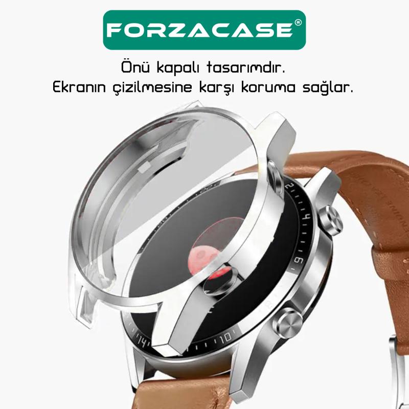 Forzacase%20Huawei%20Watch%20GT%202%2046mm%20ile%20uyumlu%20Önü%20Kapalı%20Ekran%20Korumalı%20Silikon%20Kılıf%20-%20FC010