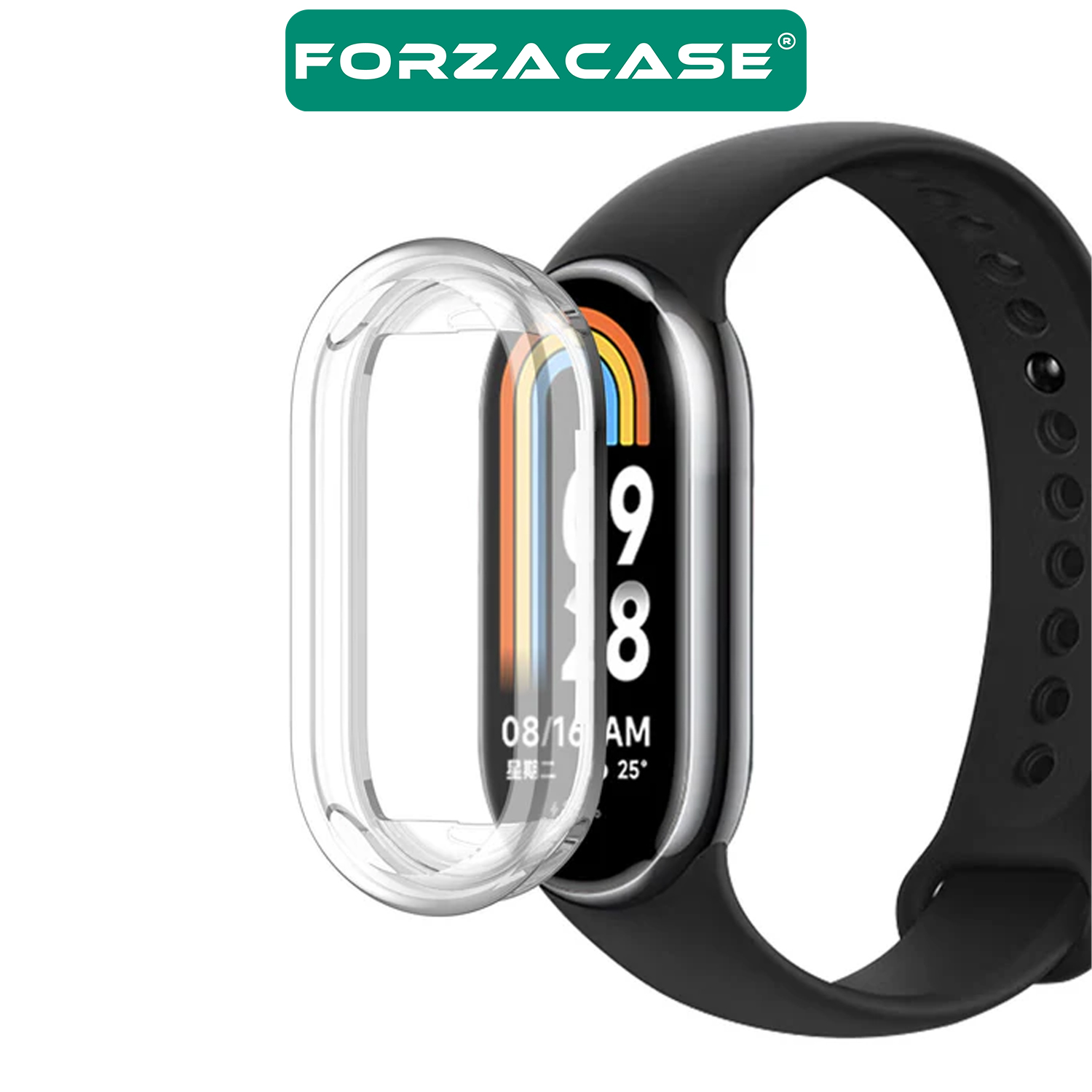 Forzacase%20Xiaomi%20Mi%20Band%209%20ile%20uyumlu%20Önü%20Kapalı%20Ekran%20Korumalı%20Silikon%20Kılıf%20-%20FC010