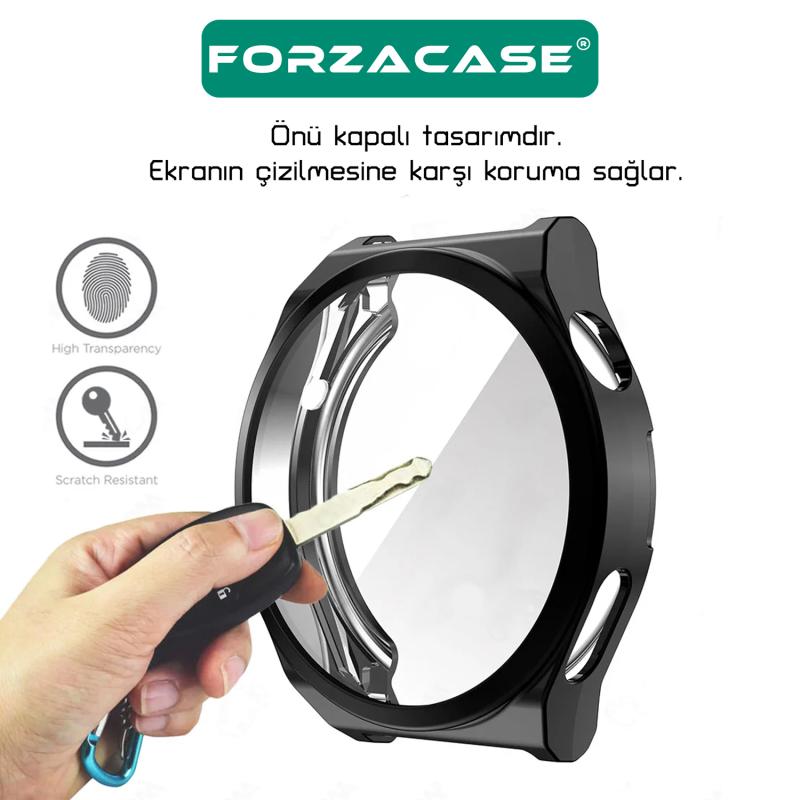 Forzacase%20Huawei%20Watch%20GT%203%20Pro%2046mm%20ile%20uyumlu%20Önü%20Kapalı%20Ekran%20Korumalı%20Silikon%20Kılıf%20-%20FC010