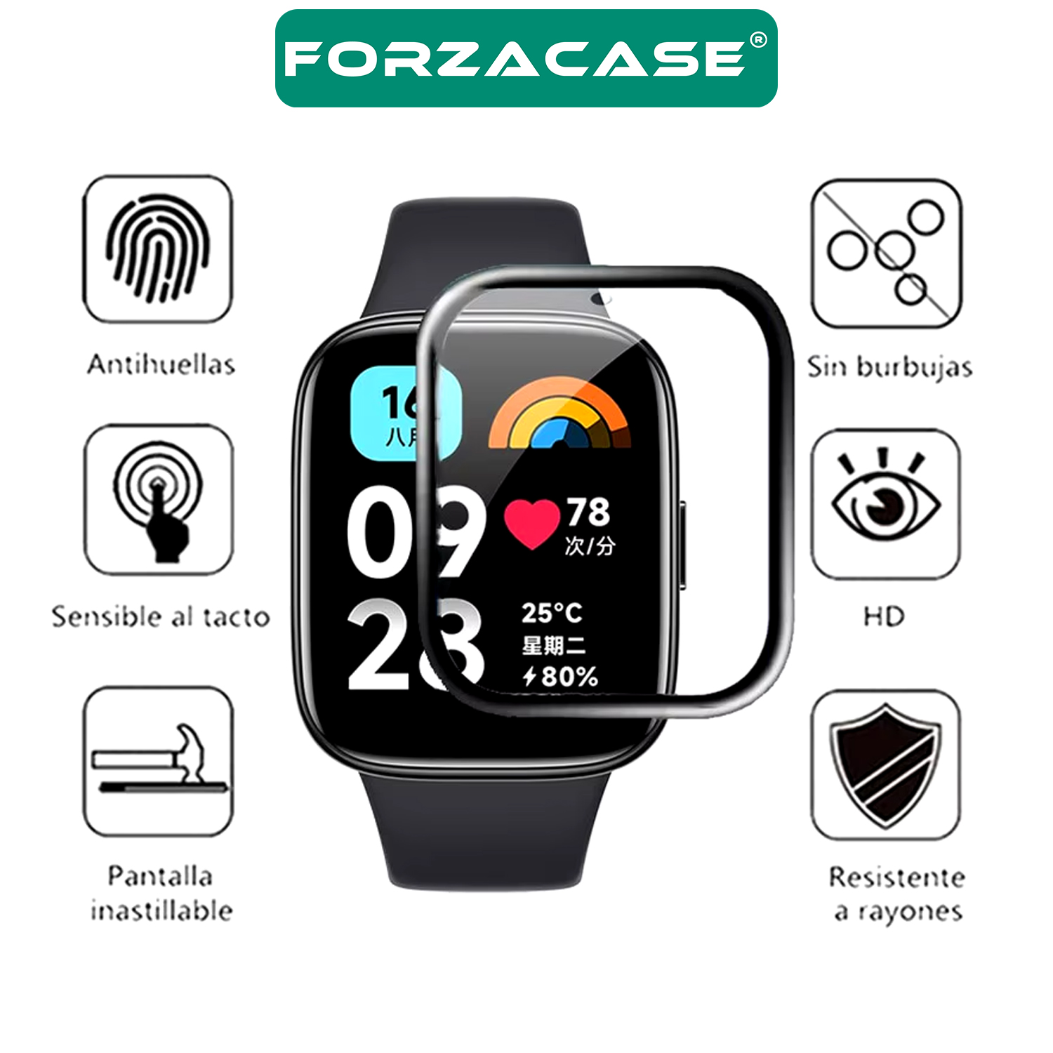 Forzacase%20Xiaomi%20Redmi%20Watch%205%20Lite%20için%20Çerçeveli%20Tam%20Kaplayan%203D%20Pet%20Ekran%20Koruyucu%20Film%20-%20FC016