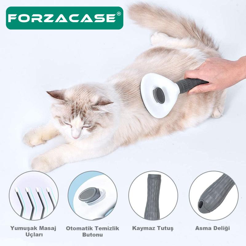 Forzacase%20Kedi%20ve%20Köpekler%20için%20Kolay%20Temizlenir%20Basmalı%20Lüks%20Tüy%20Toplama%20Tarağı%20-%20FC041