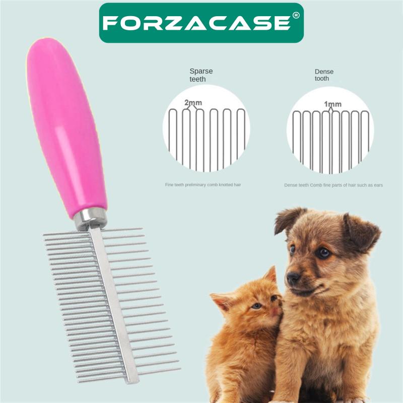 Forzacase%20Kedi%20ve%20Köpekler%20için%20Çift%20Taraflı%20Kıtık%20Açıçı%20Bit%20Pire%20Tüy%20Temizleme%20Tarağı%20-%20FC043