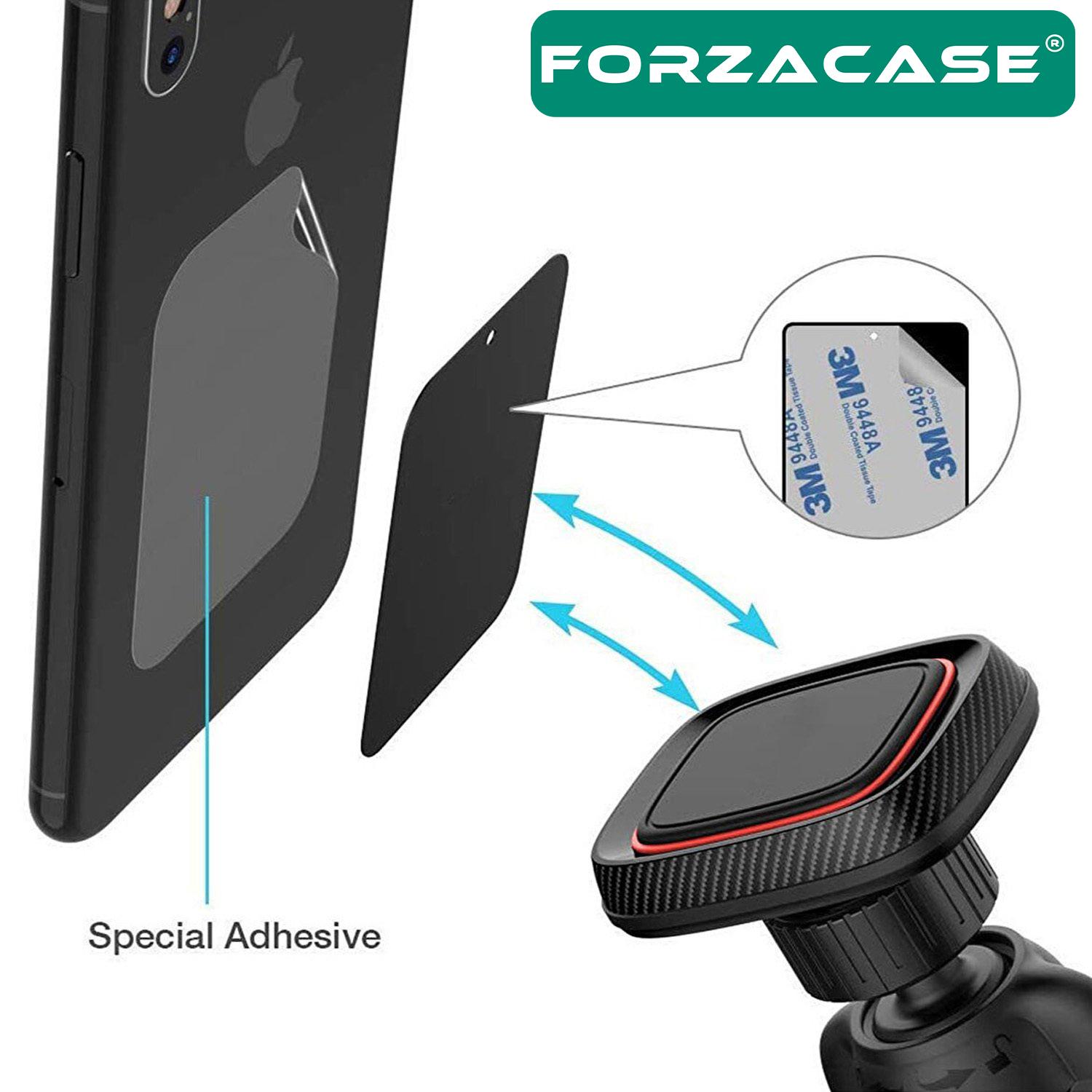 Forzacase%20Güçlendirilmiş%20Mıknatıslı%20Izgaralıktan%20Araç%20Içi%20Telefon%20Tutucu%20-%20FC055