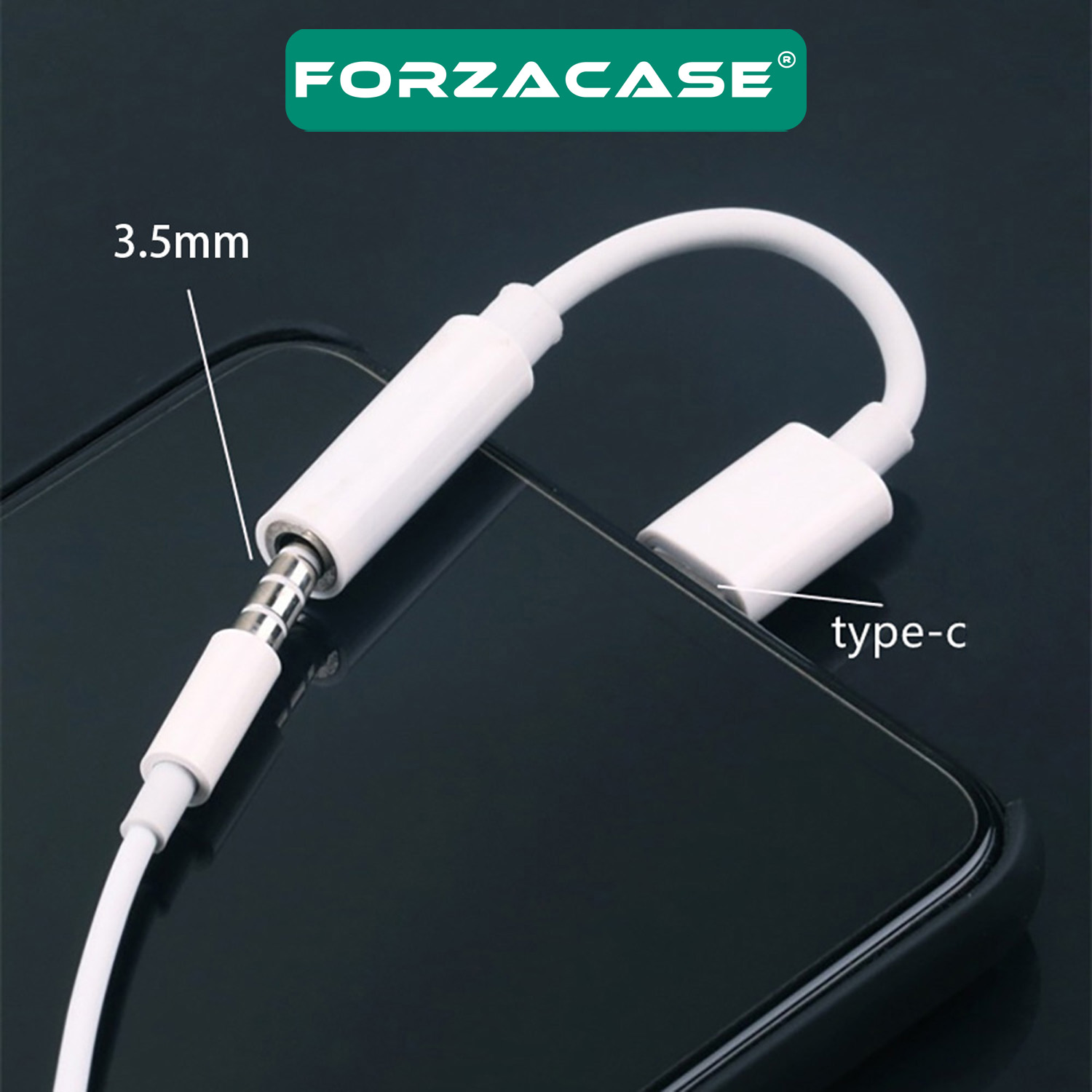 Forzacase%20Type-C%20to%203.5%20mm%20Kulaklık%20Çevirici%20Jack%20Adaptör%20-%20FC060