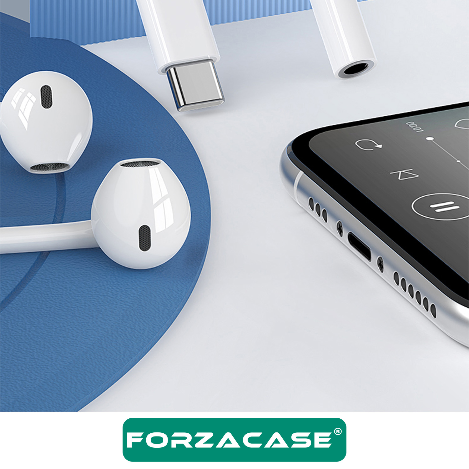 Forzacase%20Type-C%20to%203.5%20mm%20Kulaklık%20Çevirici%20Jack%20Adaptör%20-%20FC060