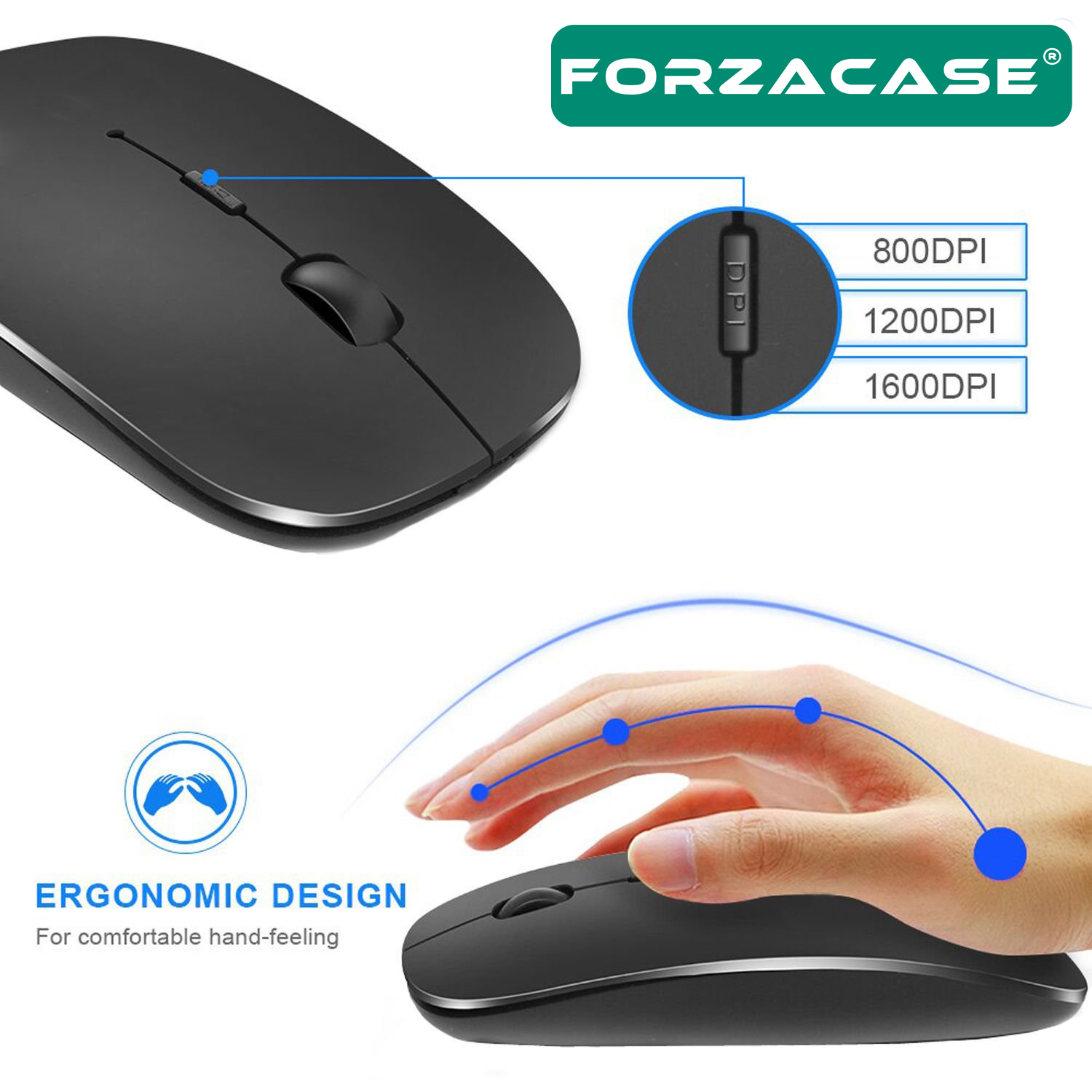 Forzacase%20Tablet%20ve%20Telefonlar%20için%20Bluetooth%20Kablosuz%20Mouse%201600%20DPI%20-%20FC063