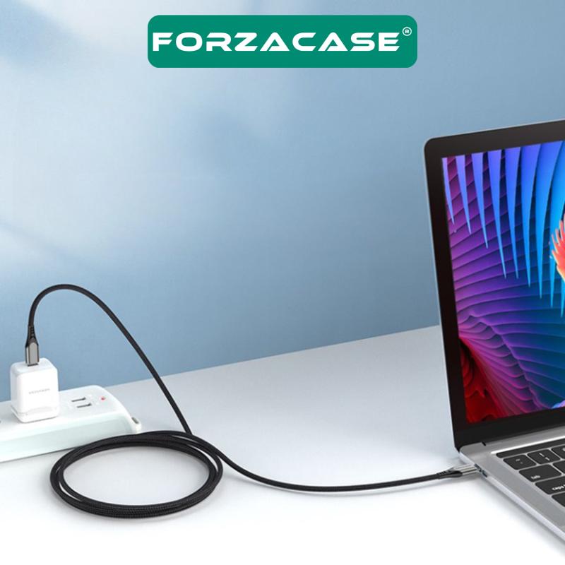 Forzacase%20Type-C%20to%20Type-C%2060W%203A%20PD%20Hızlı%20Şarj%20ve%20Data%20Kablosu%201m%20-%20FC066