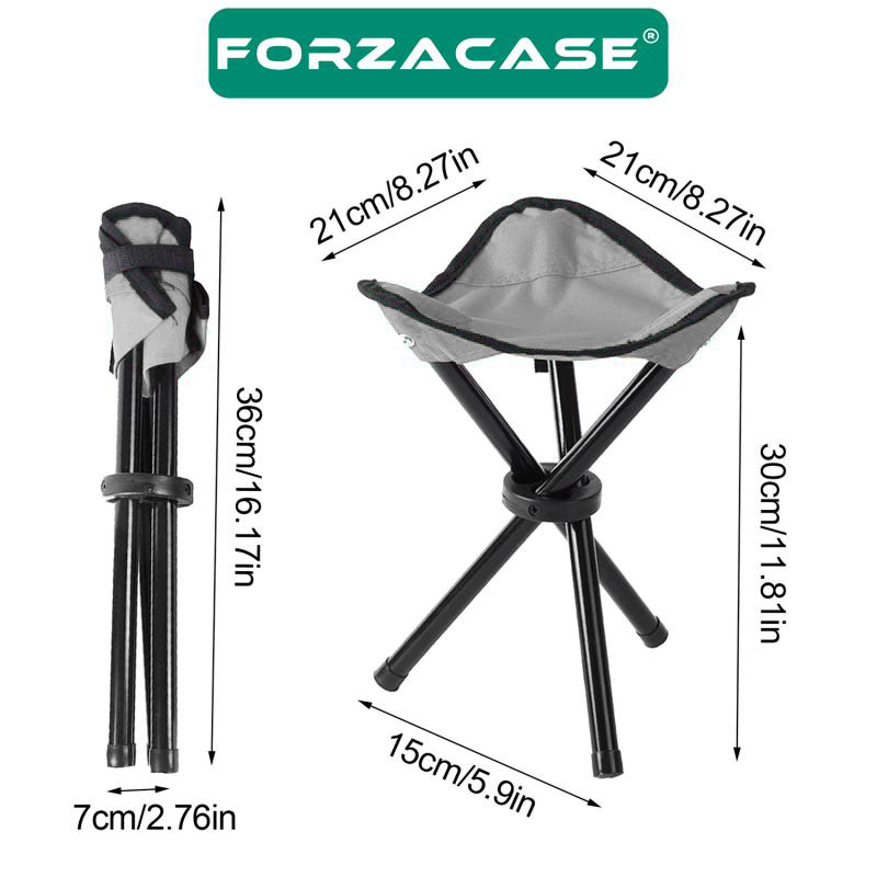 Forzacase%203%20Adet%20Hafif%20Taşınabilir%20Katlanır%20Tripod%20Üçgen%20Kamp%20Tabure%20-%20FC348