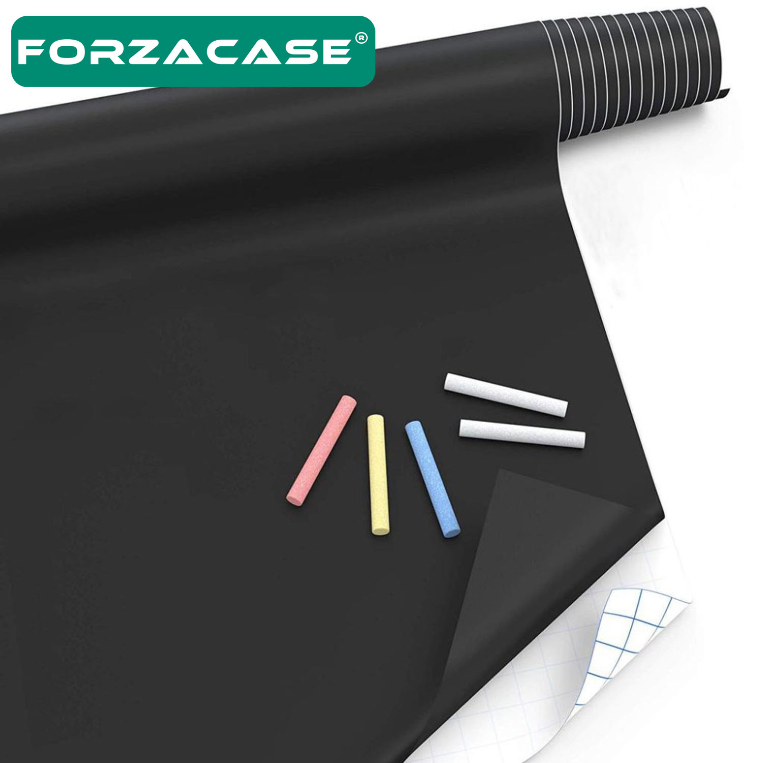 Forzacase%20Yazılabilir%20Kara%20Tahta%20Folyo%20Yazı%20Tahtası%20PVC%20Duvar%20Sticker%20+%205%20Adet%20Tebeşir%20-%20FC091