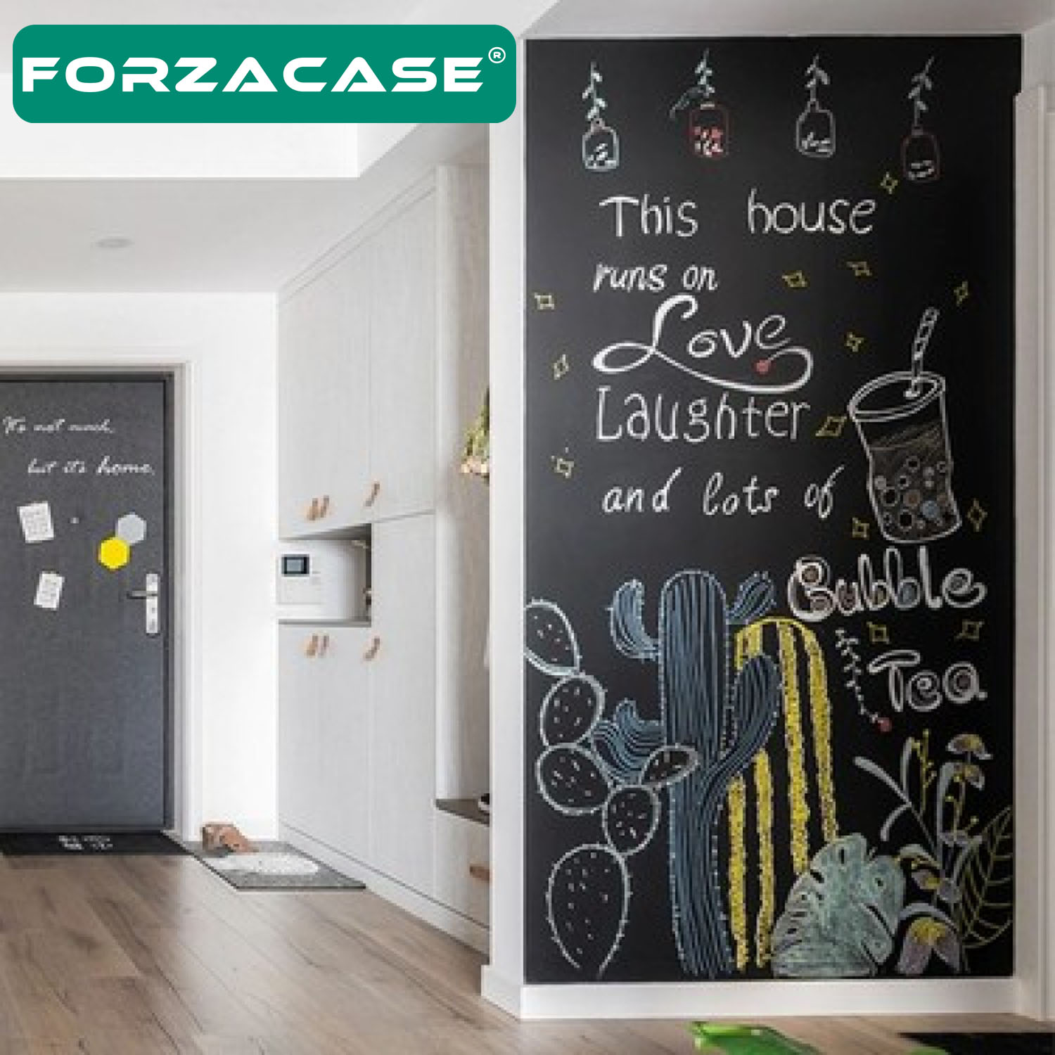 Forzacase%20Yazılabilir%20Kara%20Tahta%20Folyo%20Yazı%20Tahtası%20PVC%20Duvar%20Sticker%20+%205%20Adet%20Tebeşir%20-%20FC091