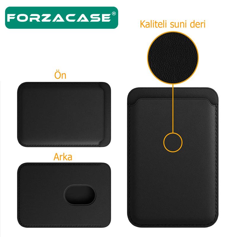 Forzacase%20iPhone%20Tüm%20Modeller%20ile%20uyumlu%20Magsafe%20Özellikli%20Manyetik%20Deri%20Cüzdan%20Kartlık%20-%20FC098