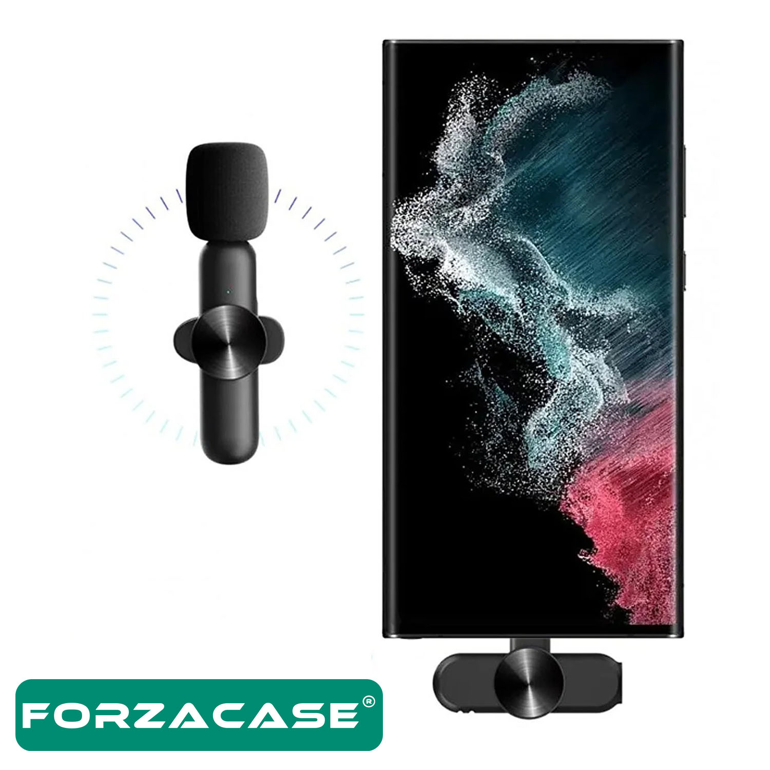 Forzacase%20Type-C%20Profesyonel%20Wireless%20Kablosuz%20Yaka%20Mikrofonu%20Lavalier%20-%20FC100